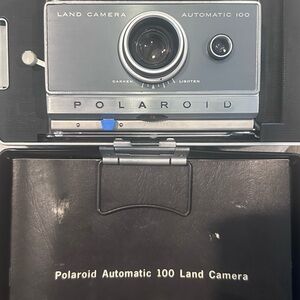 Polaroid Land Camera with Silver and Black Finish